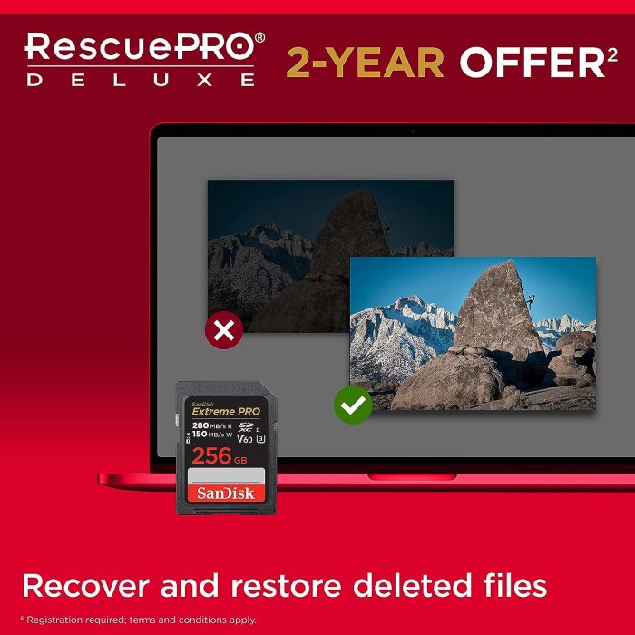 SanDisk Extreme PRO 256GB V60 UHS-II SD, 280/150MB/s,V60,C10,UHS-II - slika 6