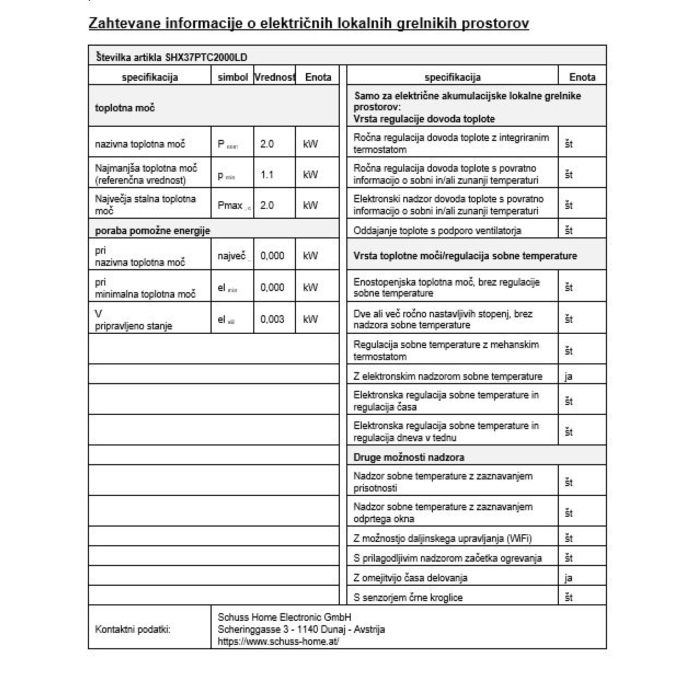SHE PTC keramični ventilatorski grelnik z zaslonom 2000W - slika 4