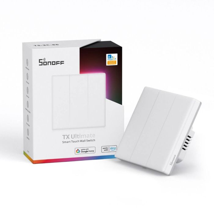 SONOFF pametno stensko stikalo TX Ultimate RGB, Wi-Fi, trojno - slika 3