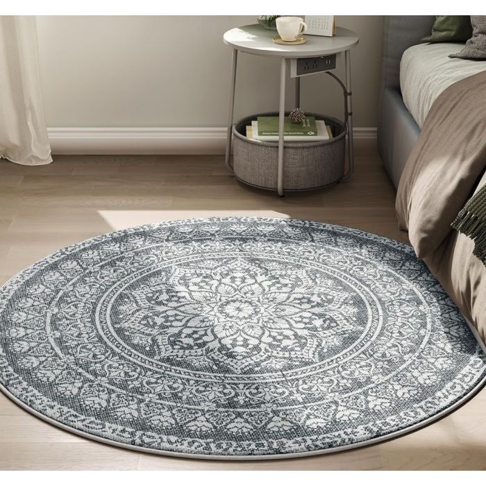 SONGMICS HOME Okrogla Preproga, 120 cm