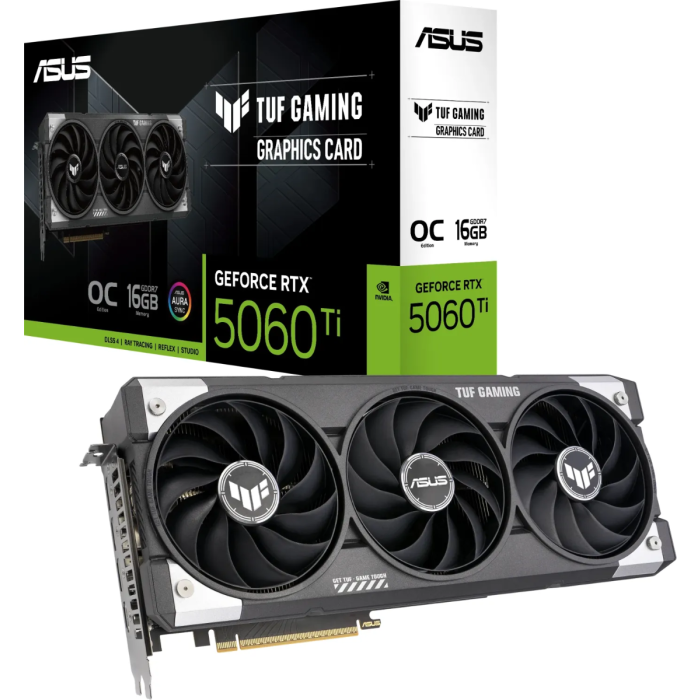 Grafična kartica ASUS TUF Gaming GeForce RTX 5060 Ti OC, 16GB GDDR7, PCI-E 5.0