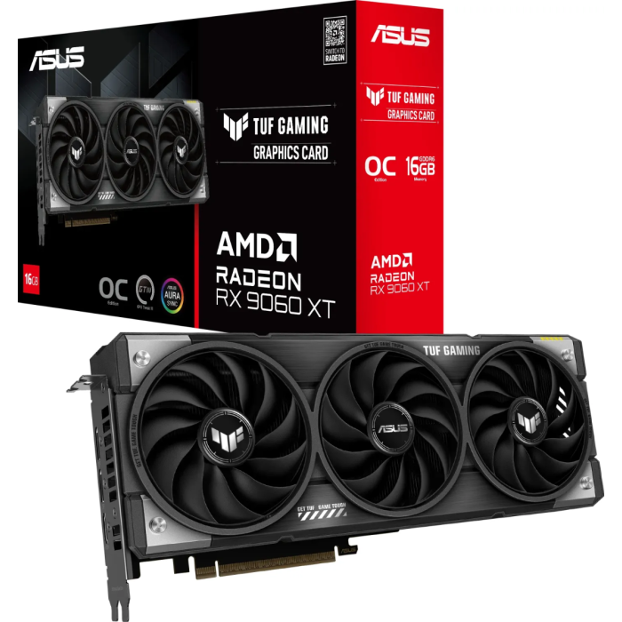 Grafična kartica ASUS TUF Gaming Radeon RX 9060 XT OC, 16GB GDDR6, PCI-E 5.0
