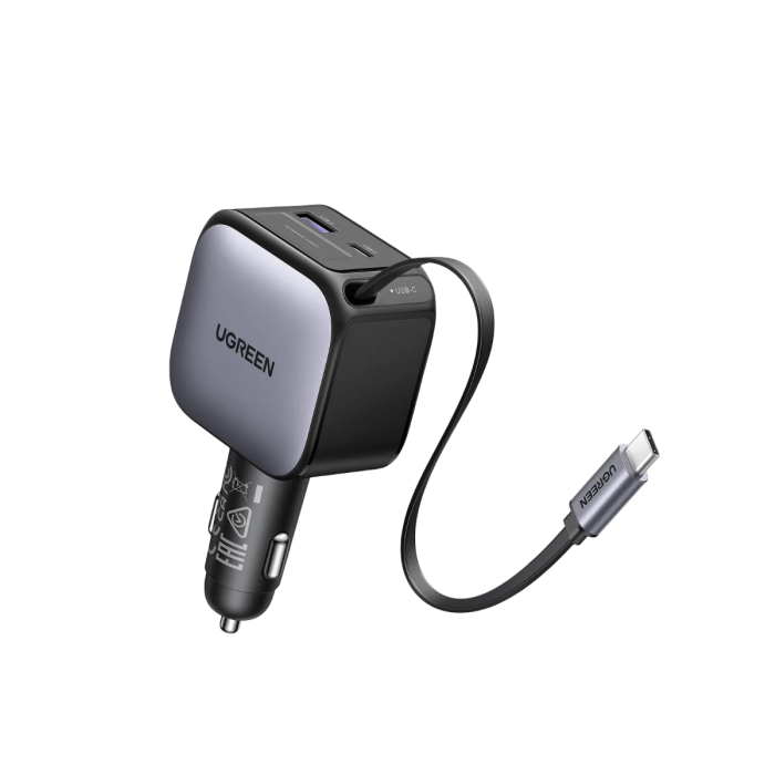 Ugreen 60W avtopolnilec z vgrajenim USB-C kablom