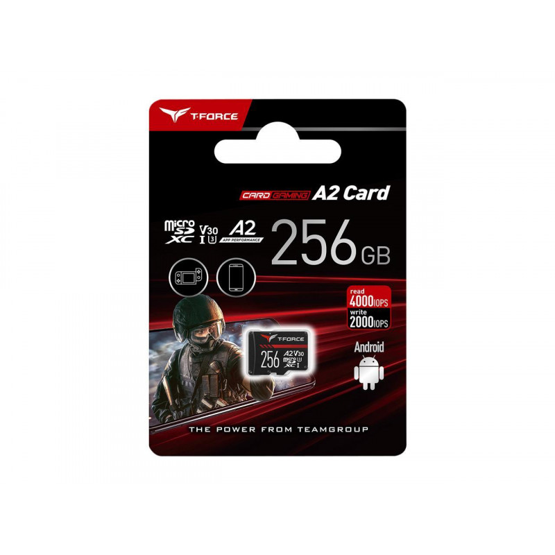 Teamgroup Gaming A2 256GB MicroSD UHS-I U3 V30 100/90MB/s spominska kartica