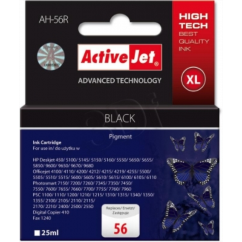 ActiveJet črno črnilo HP C6656A 56