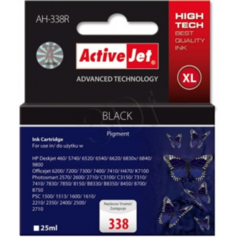 ActiveJet črno črnilo HP C8765EE 338