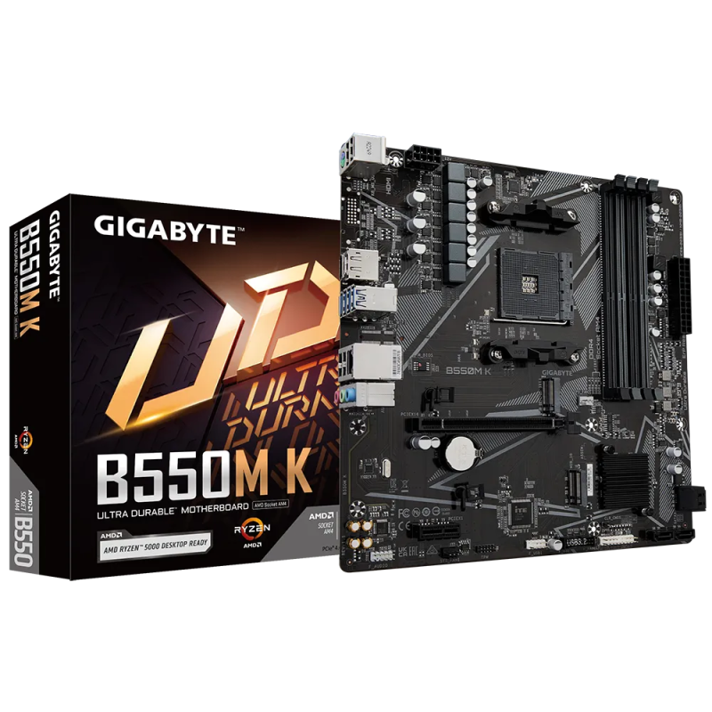 GIGABYTE B550M K, DDR4, SATA3, USB3.2Gen1, DP, AM4 mATX