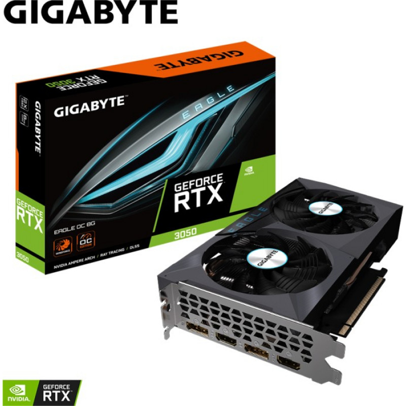 Grafična kartica GIGABYTE GeForce RTX 3050 Eagle OC 8G, 8GB GDDR6, PCI-E 4.0
