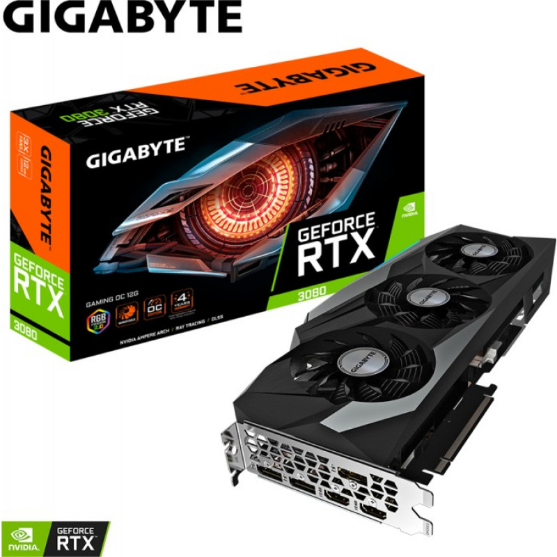 Grafična kartica GIGABYTE GeForce RTX 3080 GAMING OC 12G, 12GB GDDR6X, PCI-E 4.0