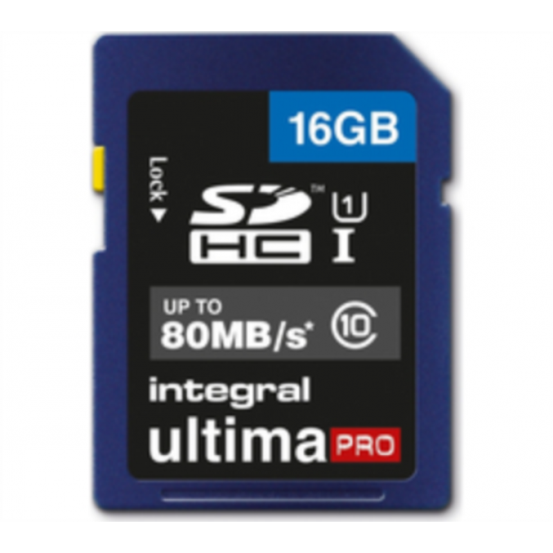 INTEGRAL 16GB SDHC UltimaPro CLASS10 80MB UHS-I U1 spominska kartica