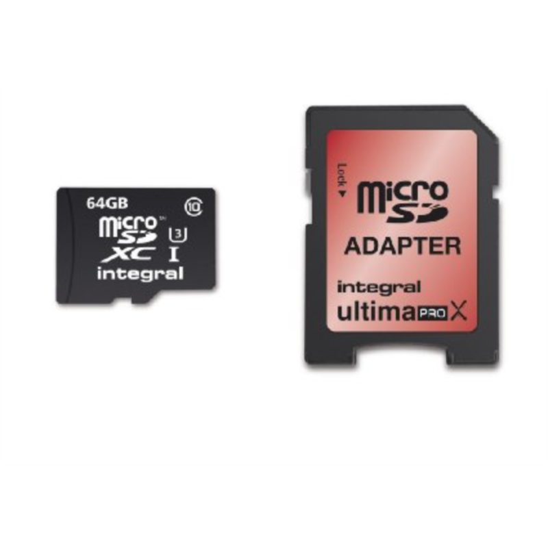 INTEGRAL 64GB MICRO SDXC class10 UHS-I U3 90MB/s SPOMINSKA KARTICA+ SD ADAPTER