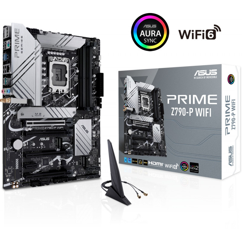 ASUS PRIME Z790-P WIFI, DDR5, SATA3, USB3.2Gen2x2, DP, 2.5GbE, 2x2 Wi-Fi 6, LGA1700 ATX