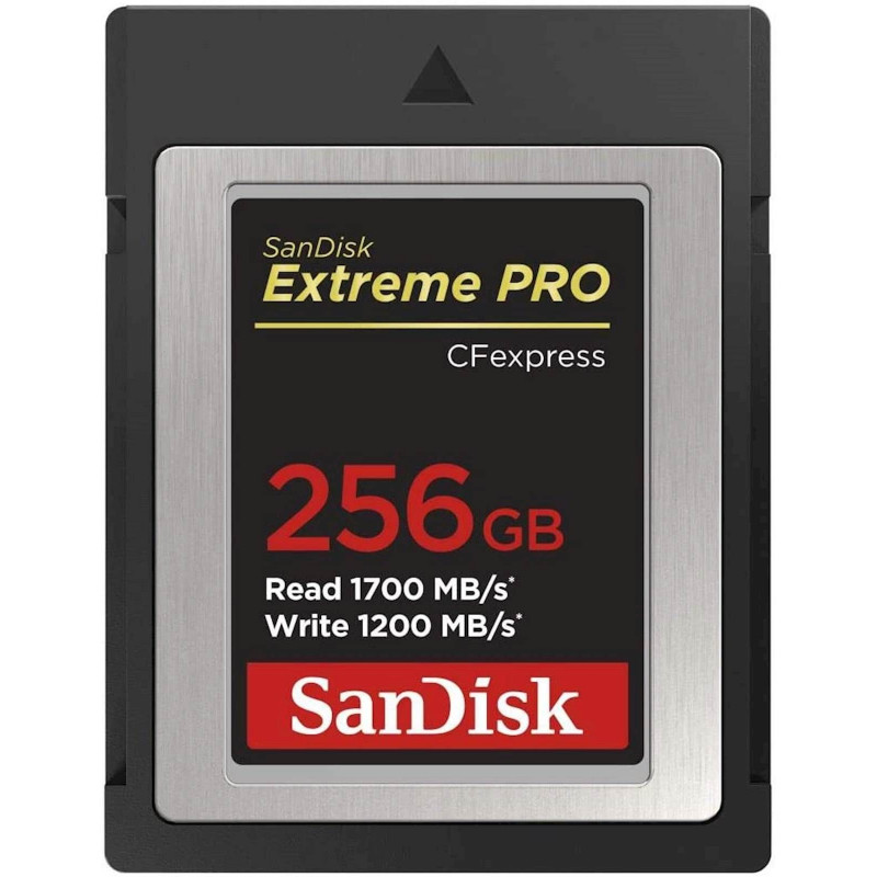 SanDisk Extreme PRO CFexpress Tip B, 256GB, 1700MB/s Branje, 1200MB/s Zapisovanje