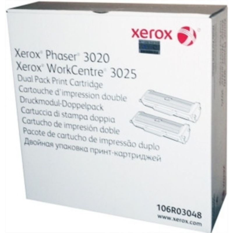 Xerox Toner, P3020/WC3025, dual 2*1.5k, črna