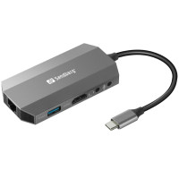 Sandberg USB-C 6in1 Travel Dock docking priklopna postaja