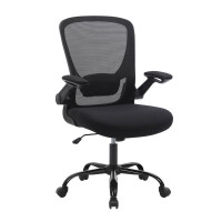 SONGMICS ergonomski pisarniški stol, črn, OBN37BKV1