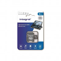 Integral 64GB High Speed microSDHC/XC V10 UHS-I U1+adapter