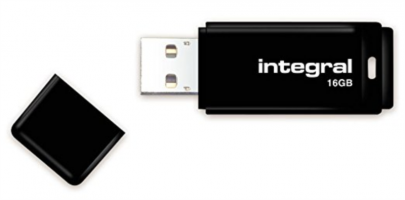 INTEGRAL BLACK 16GB USB2.0 spominski ključek