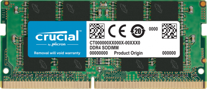 Crucial 16GB DDR4-3200 SODIMM PC4-25600 CL22, 1.2V