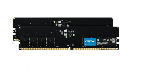 Crucial 32GB Kit (2x16GB) DDR5-4800 UDIMM PC5-38400 CL40, 1.1V