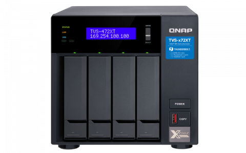 QNAP NAS strežnik za 4 diske, 4GB ram, Thunderbolt 3, 10Gb mreža