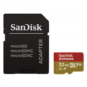 SanDisk 32GB Extreme Micro SDHC A1 CL10 V30 UHS-I U3 100MB/s Mobile spominska kartica + adapter