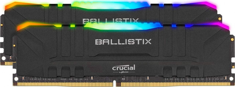 Crucial Ballistix RGB Black 16GB Kit (2x8GB) DDR4-3600 UDIMM PC4-28800 CL16, 1.35V
