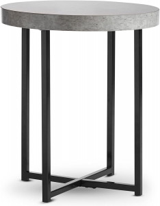 VonHaus klubska mizica z imitacijo betona 48 x 48 x 56cm