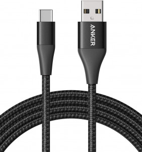 Anker PowerLine + II USB A to USB C kabel 1,8m črn