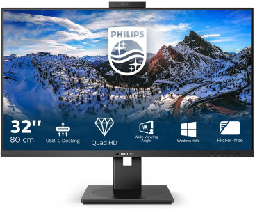 Philips 326P1H 31,5" IPS QHD monitor z USB-C "docking" postajo za prenosnik in vgrajeno webkamero