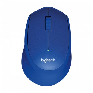 Logitech M330 Silent Plus brezžična miška, modra