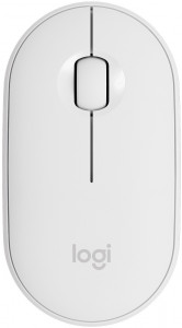 Logitech miška Pebble M350 Wireless, bela