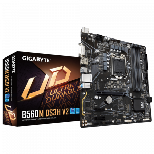 GIGABYTE B560M DS3H V2, DDR4, SATA3, USB3.2Gen1, DP, LGA1200 mATX