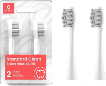 Oclean Standard dva nastavka za električno zobno ščetko bela