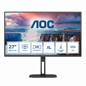 AOC Q27V5C 27"IPS QHD monitor z USB-C 65W PowerDelivery za prenosnik