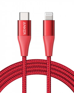 Anker PowerLine+ II USB-C to LTG kabel 0,9m rdeč