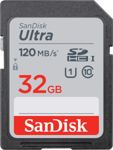 SanDisk Ultra 32GB SDHC C10, U1, Full HD, SD spominska kartica120MB/s