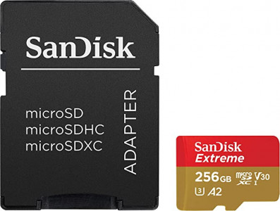 SanDisk Extreme microSDXCza Mobile Gaming 256GB branje 190MB/s pisanje130MB/s A2 C10 V30 UHS-I U3