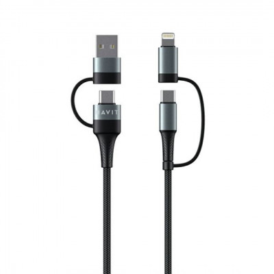 HAVIT kabel za polnjenje 4v1 USB / USB-C na USB-C / Lightning, 1M