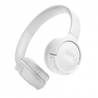 JBL Tune 520BT Bluetooth on-ear wireless headphones, white.