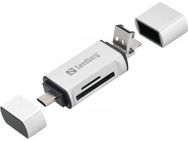 Sandberg USB-C, USB-A and micro-USB card reader