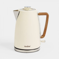 VonShef water heater Cream & Wood 1.7L