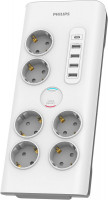 Philips surge protection with 6 sockets + 5x USB