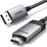 UGREEN DisplayPort to HDMI cable 4K@60Hz HDR Active DP 1.2 to HDMI 2.0, 2M