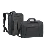 RivaCase carbon black changeable laptop bag / backpack 16 "8290