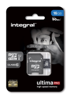 INTEGRAL 16GB MICRO SDHC class10 90MB / s MEMORY CARD + SD ADAPTER