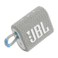 JBL GO 3 ECO Bluetooth portable speaker, white.