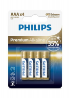 PHILIPS BATTERY AAA - PREMIUM ALKALINE BLISTER 4 PCS (LR3)