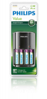 PHILIPS MULTILIFE BATTERY CHARGER + 4X AA BATTERIES