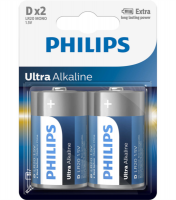 PHILIPS BATTERY D - ULTRA ALKALINE 2 PCS (R20)